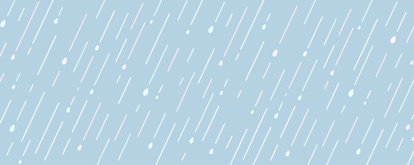 雨の日の背景イラスト（バナー　見出し　タイトル　フレーム　梅雨）