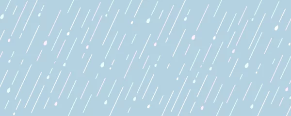 Foto op Plexiglas 雨の日の背景イラスト（バナー　見出し　タイトル　フレーム　梅雨） © onda