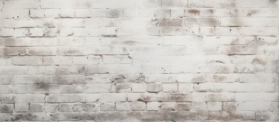 Fototapeta premium A close-up view of a brick wall featuring a vibrant red fire hydrant in the foreground