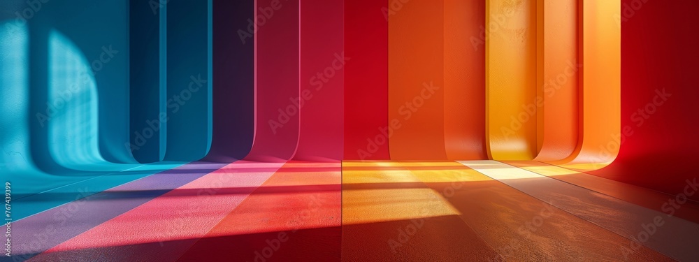 Wall mural background color abstract design stripe pattern line graphic retro blue. texture abstract color back