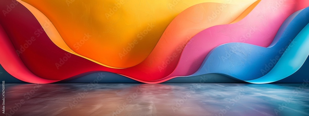 Wall mural background color abstract design stripe pattern line graphic retro blue. texture abstract color back