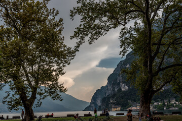 Fototapeta na wymiar Riva del garda, Trento, lago di garda, Trentino, italy, italia,