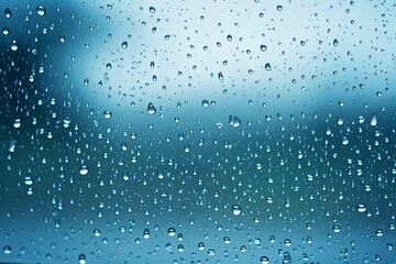 Drops Of rain on Glass Background