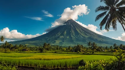 Foto op Canvas volcano Mayon Philippines destinations © tanya78