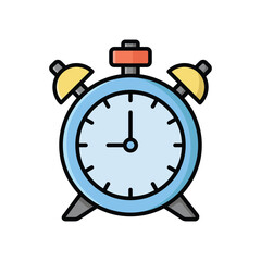 alarm clock icon vector design template simple and clean