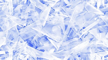 a close up of a bunch of ice cubes in blue and white with a black and white photo of the ice cubes.