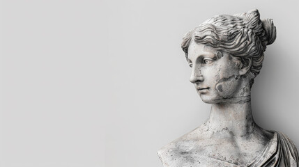 stone sculpture of a woman, art, face, bust, background, beauty, harmony, antique, ancient, white, sculpting, model, statue, monument, greek, marble - obrazy, fototapety, plakaty