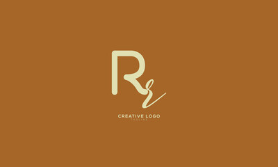RR Abstract initial monogram letter alphabet logo design