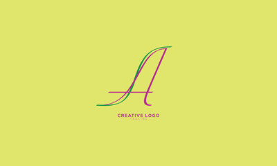 SA ST Abstract initial monogram letter alphabet logo design