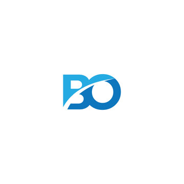 bo letter logo design vector modern logo design