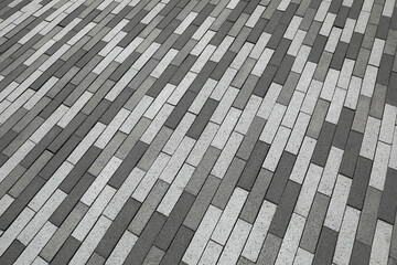 area of ceramic bricks herringbone pattern - 767454101