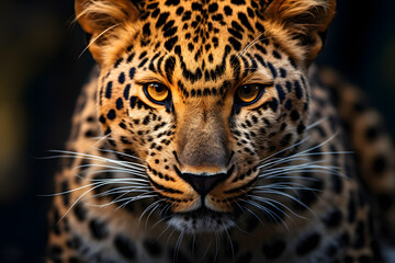 Obraz premium leopard. predatory big cat. zoology and fauna. mammal
