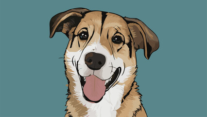 A vector illustration of a Dog