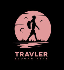Traveller logo Icon Brand Identity Sign Symbol Template 