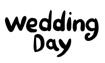 Obraz premium wedding Day 캘리그라피 손글씨 타이포그라피 결혼