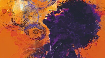 a painted woman with her eyes closed - obrazy, fototapety, plakaty