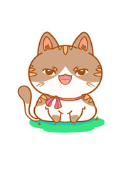 Ilustracion gato manchado 