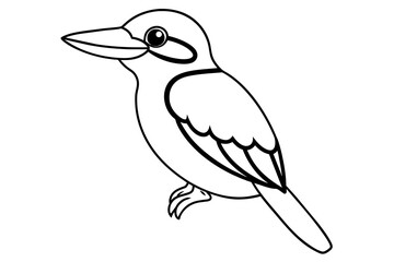 kookaburra silhouette vector illustration