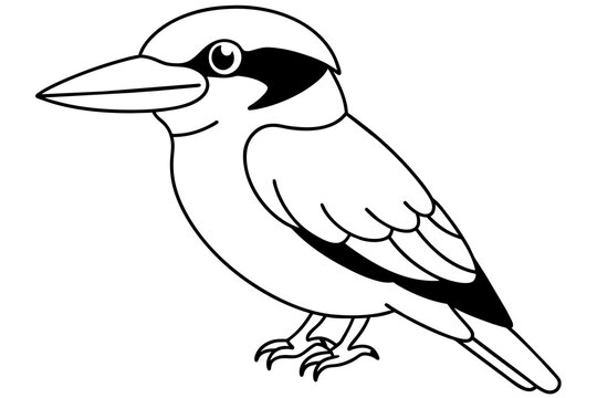 recommend clip art: kookaburra silhouette vector illustration