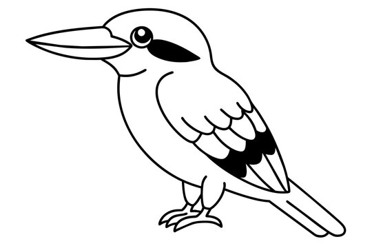 recommend clip art: kookaburra silhouette vector illustration