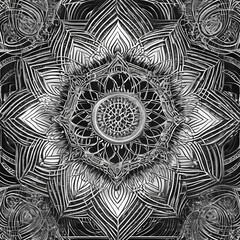 An intricate image displaying a composition rich in elements of sacred geometry.