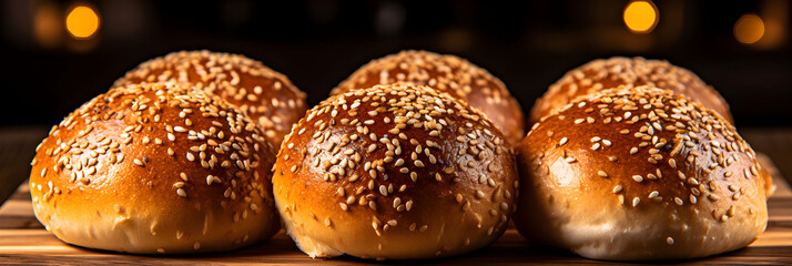 Artisanal Burger Buns Captured in a Touching Homely Setting: A Testament to Fine Bakery Skills