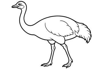 emu silhouette vector illustration