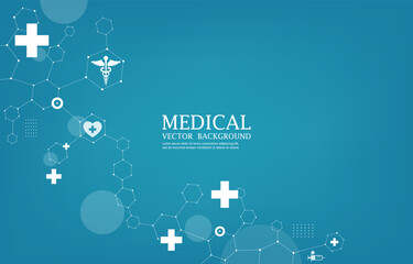 blue medical wallpaper.genetic.medical icons.geometric hexagon