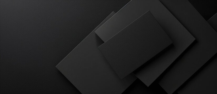 Black background with a business card