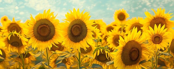 Banner Sonnenblumen im Sonnenschein