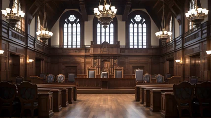 Foto auf Acrylglas Classic Interior of BJ Courtroom Displaying Justice and Authority © Glen