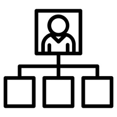 Organization line icon