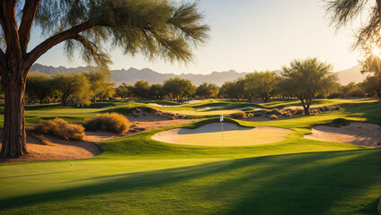 Scottsdale Phoenix Golf Course Aerial  - obrazy, fototapety, plakaty