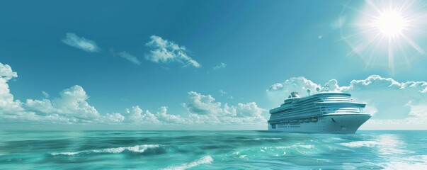 Fototapeta premium cruise ship in the sea