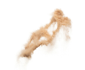 Circle Sand Storm desert with wind blow spin swirl around. Golden Yellow sand tornado storm with...