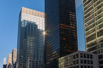 Fototapeta na wymiar Skyscrapers, Manhattan, NYC, NY USA