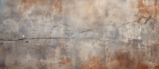 A detailed shot of a weathered brown concrete wall resembling wood grain patterns, creating a...