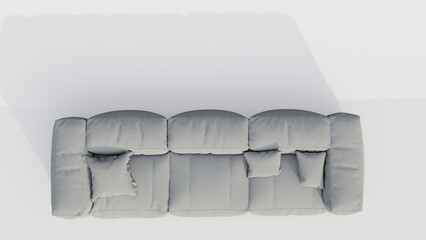 3d rendering of a modern sofa