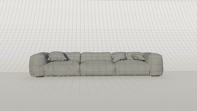 3d rendering of a modern sofa