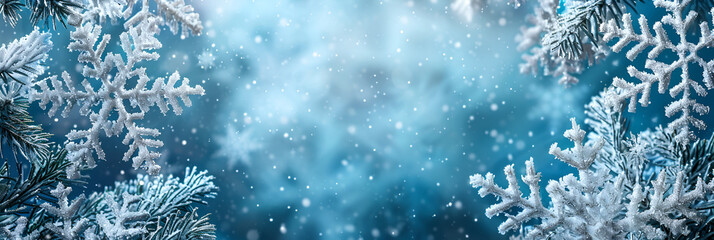 Winter scene - snowfall. christmas background. generative ai 