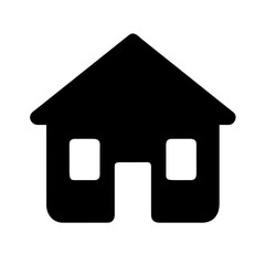 House vector icon silhouette illustration on a Transparent Background
