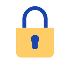 Lock icon on a Transparent Background