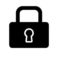 Lock icon on a Transparent Background