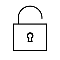 Lock icon on a Transparent Background