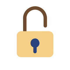 Lock icon on a Transparent Background