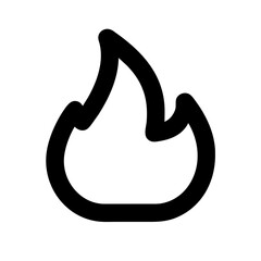 Fire icon on a Transparent Background