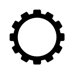 Gear single icon on a Transparent Background