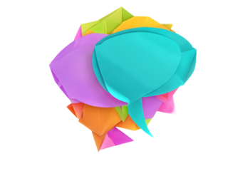vector origami speech bubble background Abstract
