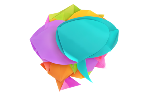 vector origami speech bubble background Abstract