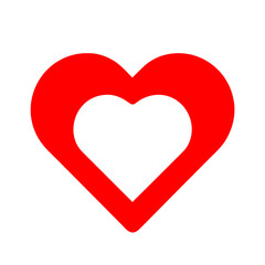 Heart love romance icon on a Transparent Background